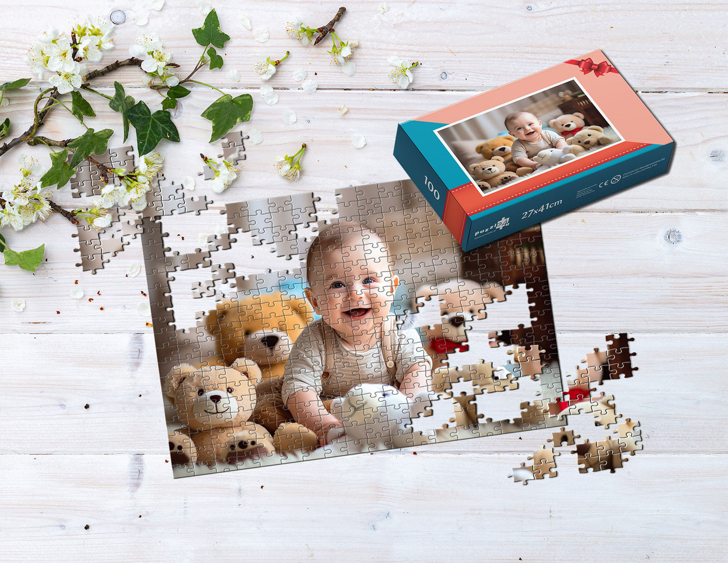 Photo puzzle 100 pieces 29 x 40 cm / 10.6 x 16.1 inches in a box