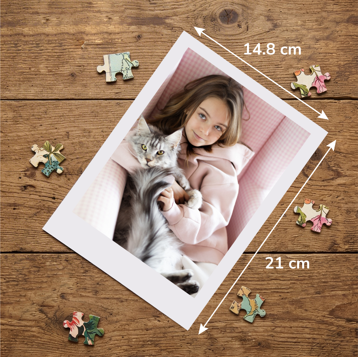 Photo puzzle 1000 pieces 48 x 68 cm / 18.9 x 26.7 inches in a bag