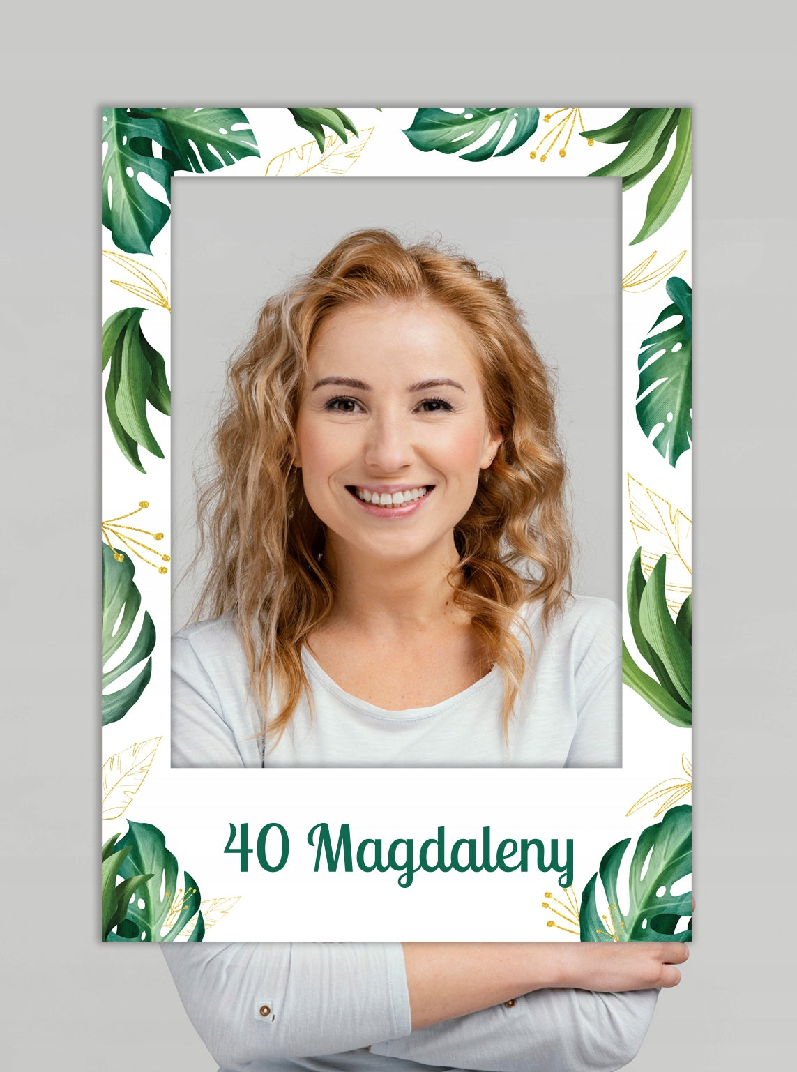 Foto ramka do robienia zdjęć - spersonalizowany tekst Monstera