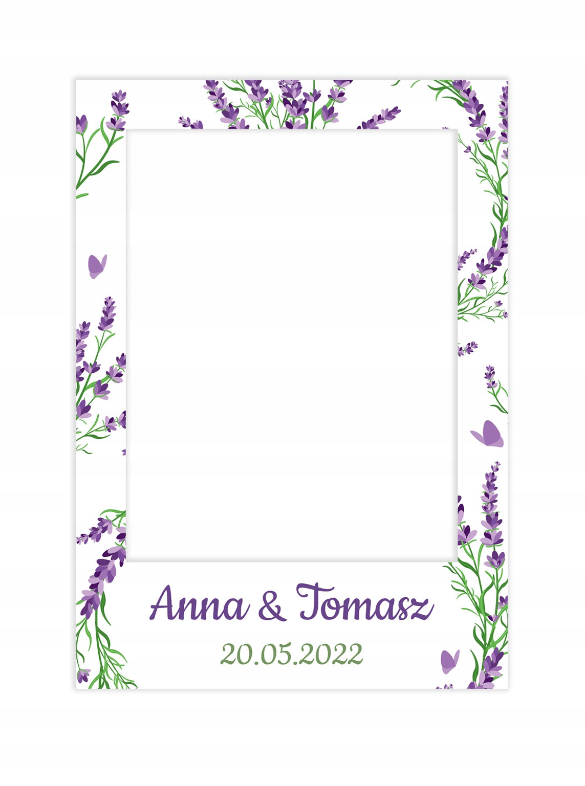 Foto ramka do robienia zdjęć - spersonalizowany tekst Lawenda
