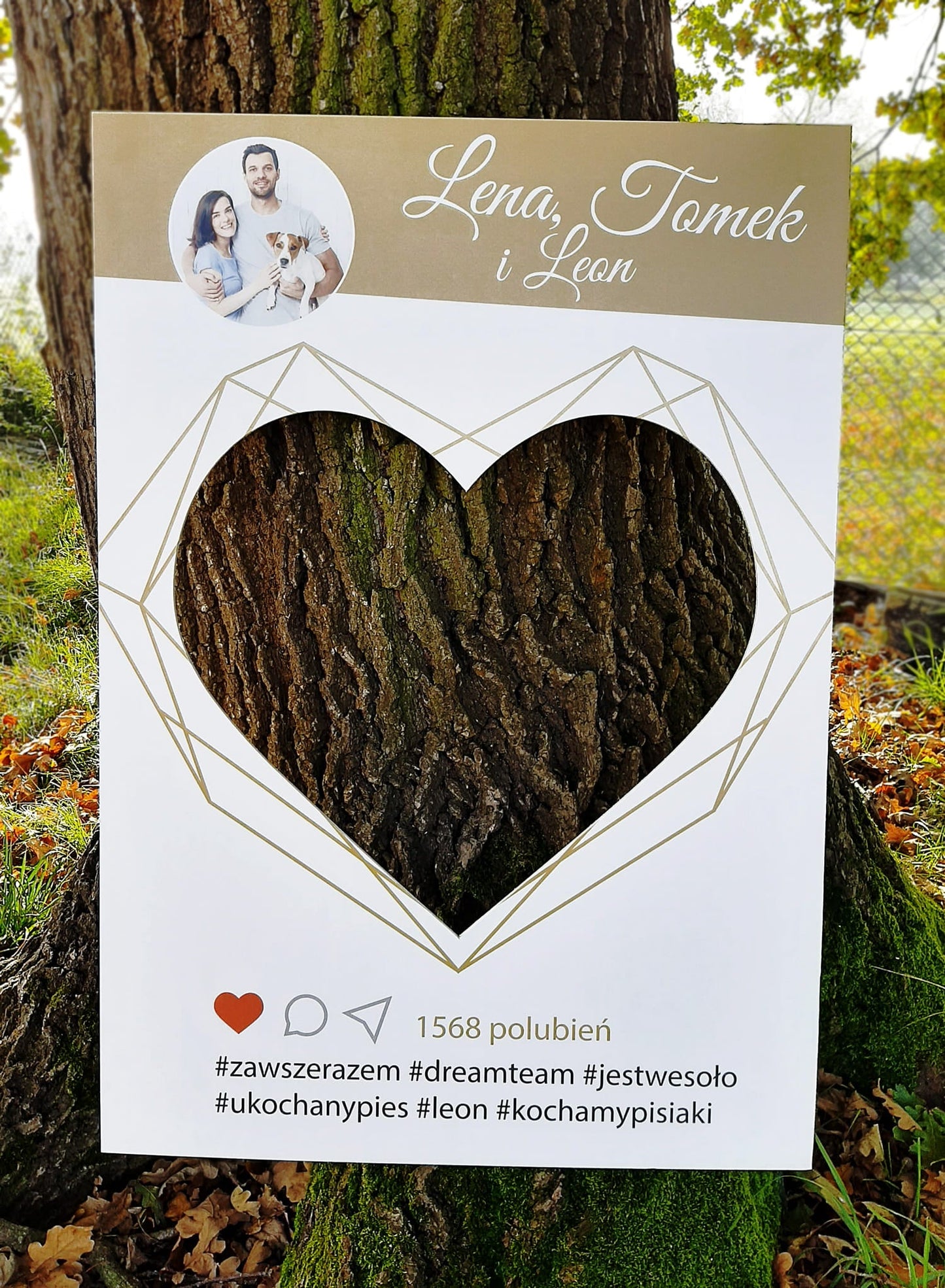 Foto ramka serce Instagram do robienia zdjęć