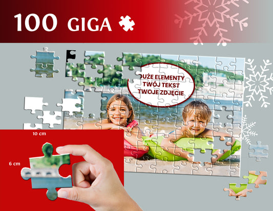 Foto puzzle 100 GIGA elementów 60 x 85 cm w woreczku