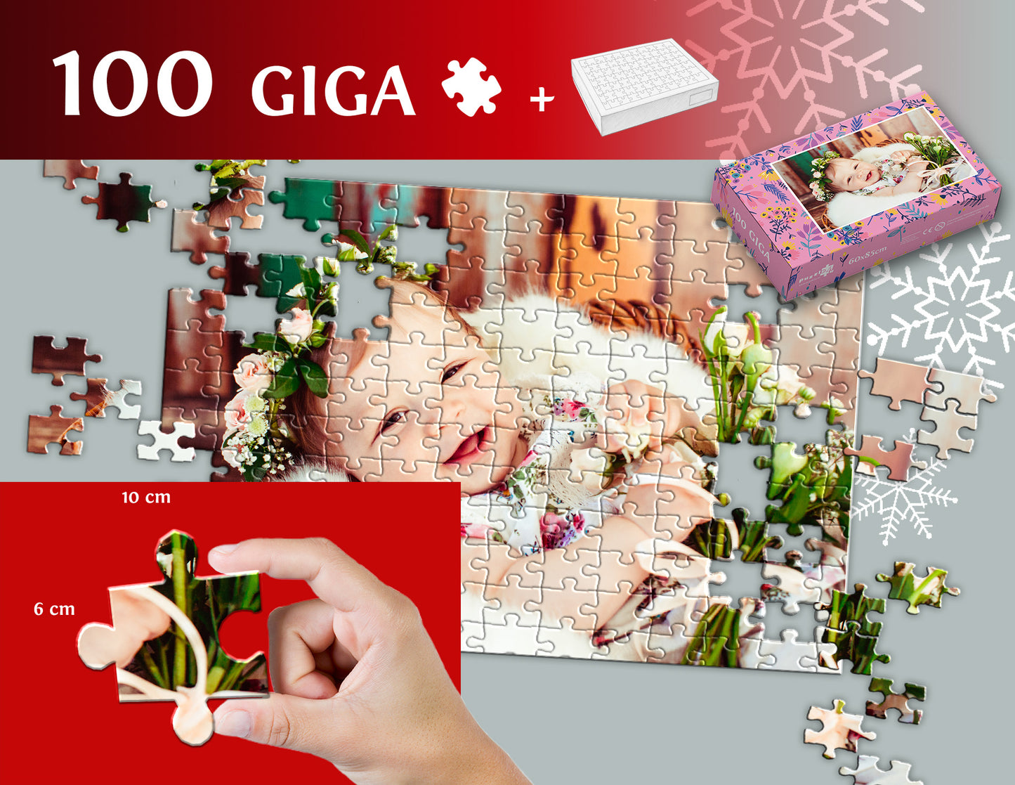 Foto puzzle 100 GIGA elementów  60 x 85 cm w pudełku