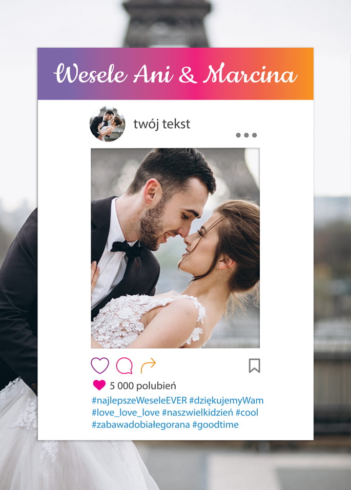 Foto ramka Instagram do robienia zdjęć kolorowa