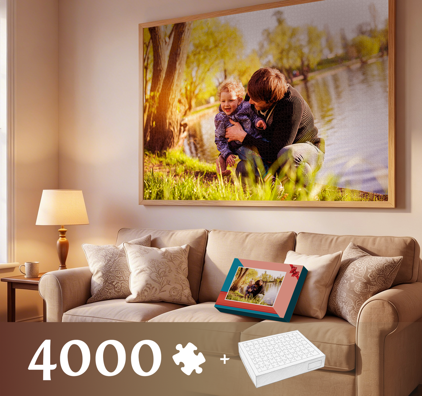 Photo puzzle XXL 4000 pieces 94 x 136 cm/37,7 x  53,5 inches in a box