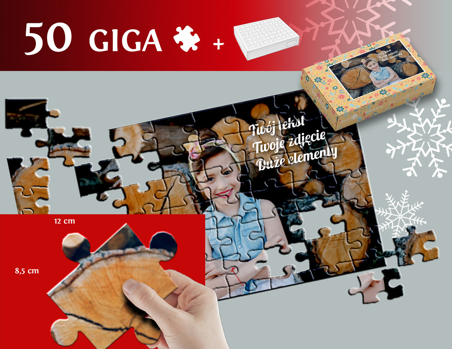 Foto puzzle 50 GIGA elementów  60 x 85 cm w pudełku