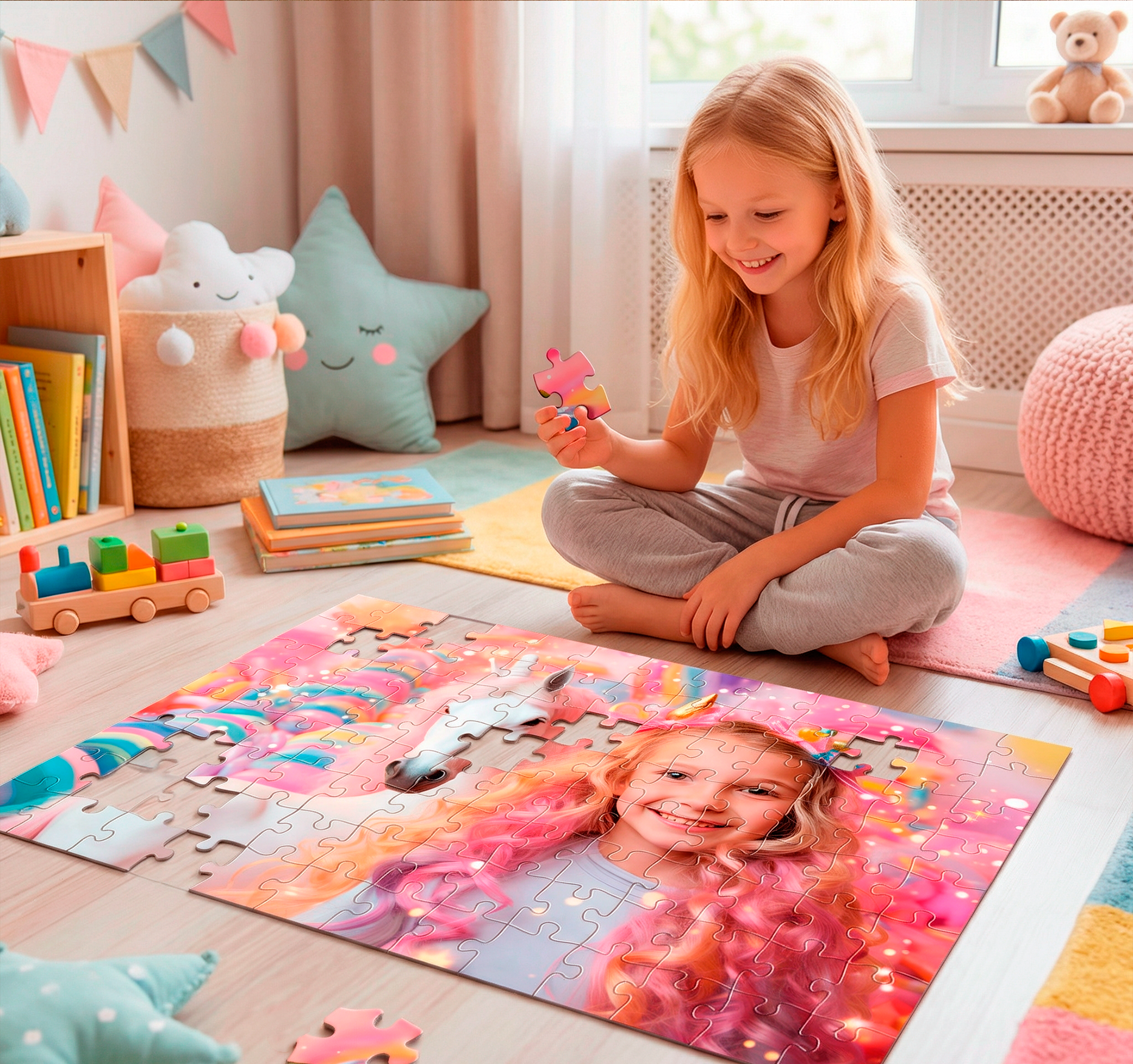 Układanie foto puzzli 1000 elementów z własnym zdjęciem