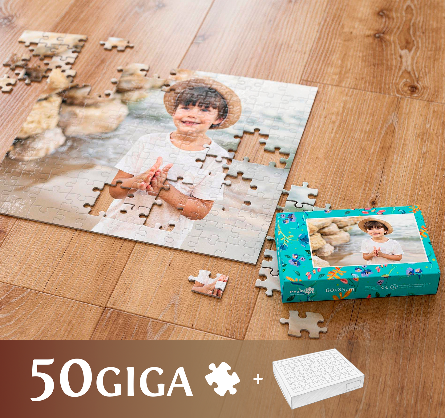 Foto puzzle 50 GIGA elementów  60 x 85 cm w pudełku
